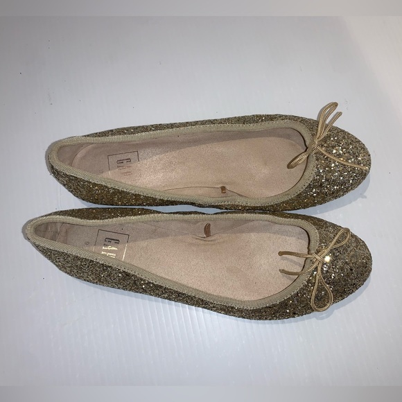 GAP Glittering Gold Ballet Flats US9 - Picture 3 of 4